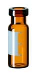 Toon details voor 1.5 ml Amber Crimp Neck Vial with Label Afbeelding van 1.5 ml Amber Crimp Neck Vial with Label