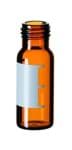 Afbeelding van 1.5 ml amber short thread vial with label
