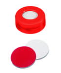 Afbeelding van PE Snap Ring cap red 6 mm centre hole, Septum Silicone/PTFE