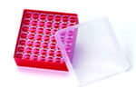 Afbeelding van PP storage box for 4ml vials,  49 cavities with alphanumeric coding